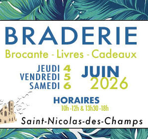 Braderie-Brocante-Livres Cadeaux-Vintage – 4 au 6 juin