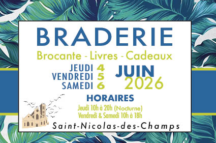 Braderie-Brocante-Livres Cadeaux-Vintage – 4 au 6 juin Braderie-Brocante-Livres Cadeaux-Vintage – 4 au 6 juin